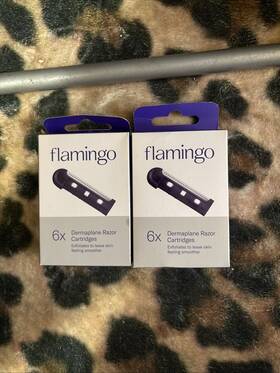 1007508186 Flamingo Dermaplane Razor Refill Cartridges 6-pack 2-count