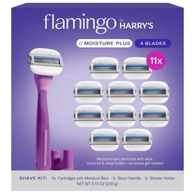 Flamingo 2033366 By Harrys Moisture Plus Razor Set 11 Cartridges 1 Handle