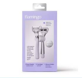 6180019801 Flamingo Womens Razor Shaving Set With Handle And 5-blade Cartridge