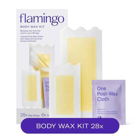 Flamingo 810006475661 Womens Body Wax Kit With 28 Gel-wax Strips And 6 Post-wax Cloths
