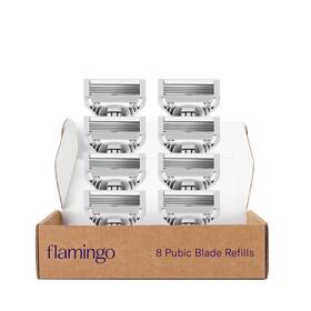 Flamingo 810075082302 Pubic Women S Refill Cartridges - For Bikini Line Hair Removal 8 Count