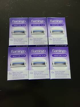 Flamingo 810075083156 24 Womens Razor Blades Moisture Plus 4 Blade Cartridge X 6 Box
