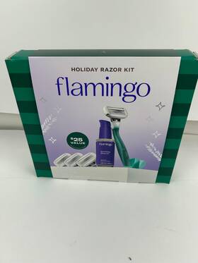 Flamingo 810075083996 Holiday Razor Kit 4 Cartridges Shave Oil New In Box