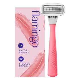 Flamingo 810075084122 Razors For Women 1 Razor Pink Handle And Blade