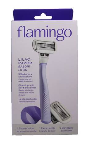 Flamingo 840317400038 Womens 5 Blade Razor Purple Lilac New Sealed