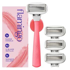 9150199001 Flamingo Shaving Razor Set For Women - Original 1 Count Pack Of Pink