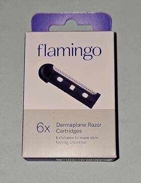 Flamingo Bv32441 Dermaplane Razor 6 Refill Cartridges Japanese Stainless Steel New