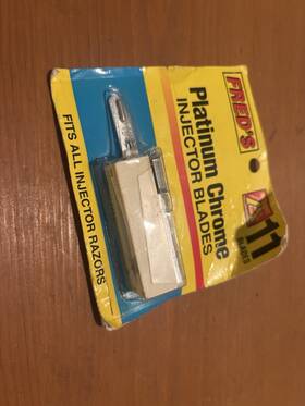 27-700-4 Freds Platinum Chrome Injector Razor Blades 11 New Unopened Fs