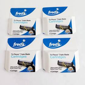 Freds Inc. 084579259960 4 Pack 16 Total Tri-flexxx Triple Blade Micro Matrix Cartridges Refills