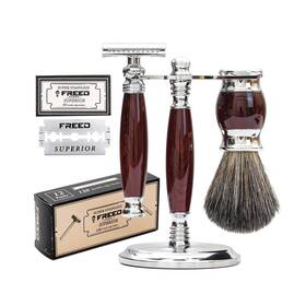 Freed 711229870966 Luxury Shaving Set For Men - Double Edge Safety Razor With Alloy Handle
