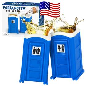 Utu3br0231 Funwares American Designed And Owned Original Porta Potty Shot Glasses Gag Gift For Men