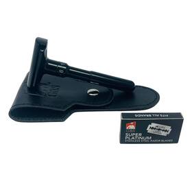 G.b.s 687121624287 Double Edge Safety Razor Premium Black Steel Shaving With Weigh