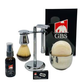 G.b.s 745556141042 Slant Safety Razor Shaving Set - Chrome -39 Stubble Remover Br