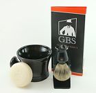 9167 Gbs Mens 100 Pure Grooming Set Shaving Mug With Knob Handle Badger Brush 685450055024