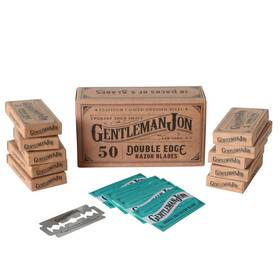 Gentleman Jon 638888628186 50-pack Platinum Double Edge Razor Blades - Premium Swedish Stainless Steel S
