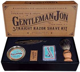 Gentleman Jon 638888628216 Straight Razor Shaving Kit Vintage Wet Shave Grooming Set For Men - Include