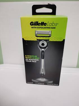 01404002 Gillette Labs Razor Exfoliating Bar 5 Blades Metal Handle Magnetic Stand