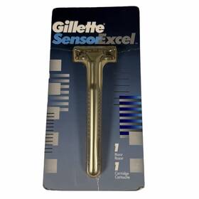 Gillette 014260145689 Vintage Sensor Excel Razor Metal Handle Blade Shaver Made Usa 1993 New