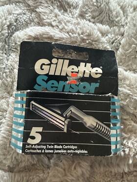 Gillette 014260244859 Vintage Sensor Razor Blades - 1 Pack Total 5