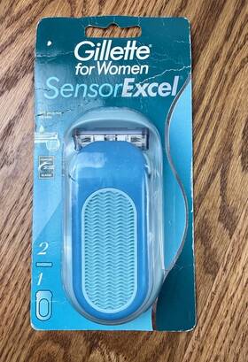 Gillette 014260272913 Vtg 1996 Sensor Excel For Women 1 Razor With 2 Cartridges New Sealed