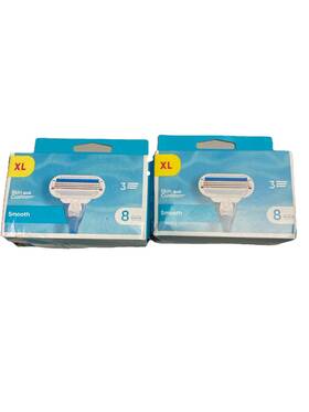 Gillette 014260280802 Venus Smooth 3 Blade Razors 8 Cartridges Xl Qty 2 Torn Boxes 16 New