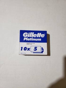Gillette 014260411879 Platinum Double Edge Razor Blades - 50 Count