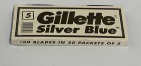 Gillette 014260436513 Silver Blue Double Edge Razor Blades 100 Total