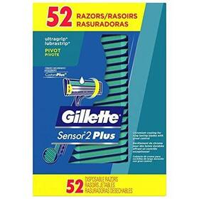 018384 Gillette Two Boxes Of 52 Mens Custom Plus Disposable Razor With Powder