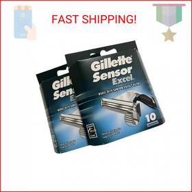 022330 Gillette Sensor Excel Cartridges - 10 Ct Pack Of 2