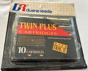 Gillette 024500225534 Vintage Duane Reade 10 Twin Plus Razor Cartridges Trac Ii Compatible New
