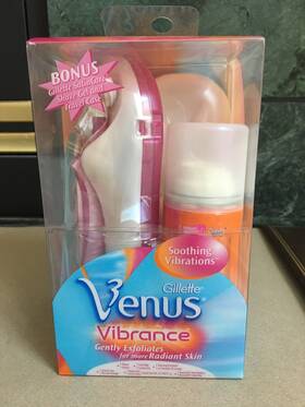 Gillette 047400009363 Venus Vibrance Razor 1 Cartridge Compact &travel Case And Gel