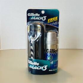 Gillette 047400106994 Mach 3 Razor Handle Two Cartridges Blade 1998 New In Package