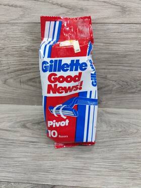 Gillette 047400110489 Vintage 1993 Good News Mens Disposable Shaving Razors 10 Count New