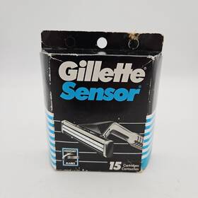 Gillette 047400114890 Vintage Sensor Blades 15 Cartridges Brand New 2000 Nos