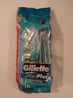 Gillette 047400115811 Custom Plus Disposable Razors For Women Pack Of 10 Nos Pivot Head