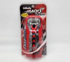 Gillette 047400124950 2003 Mach 3 Turbo Champion Razor 2 Cartridge Nos