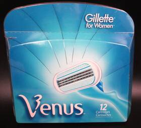 Gillette 047400140271 Venus Razor Refill Cartridges Women 12 Count Aloe Vitamin E Strip 2000