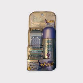Gillette 047400189058 Sensor Excel For Women 1 Razor 6 Cartridges Shave Gel Vtg 2000 Htf