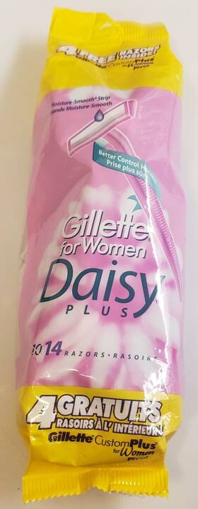 Gillette 047400192621 For Women 10 Daisy And 4 Custom Plus Disposable Ladies Razors 14 Total