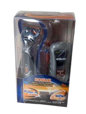Gillette 047400301009 Fusion Power Mens Razor Gift Set Bundle With Hydragel And Body Wash New