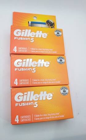 Gillette 047400662193 Fusion 5 Razor Blade Refills New Packs Of 12 Cartridges Sealed
