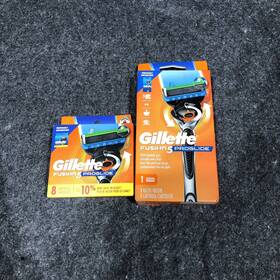 Gillette 047400663190 9 Fusion 5 Proglide Razor Blade Refills Total Plus New Flexball Handle