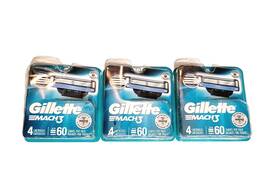 Mach3 Gillette 047400664784 Lot Of 3 Mens Razor Blade Replacement 4ct 12 Cartridges Total