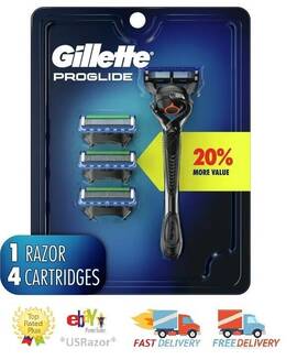 Gillette 047400665392 4 Fusion Proglide Flexball Razor Blades Refill Cartridges Shaver Handle