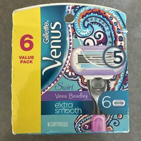 Gillette 047400665507 Vera Bradley Venus Extra Smooth Swirl Blade 6 Pack