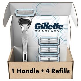 Gillette 047400665910 Skinguard Razors For Men 1 Razor 4 Blade Refills Desi