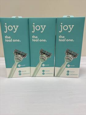 Gillette 047400666856 3x Joy By The Teal One. 1 Razor 2 Cartridges Per Box