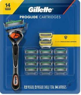 Gillette 047400669093 Proglide Razor Blades Cartridges - 14 Pieces Gillette 047400669093 Proglide Razor Blades Cartridges - 14 Pieces