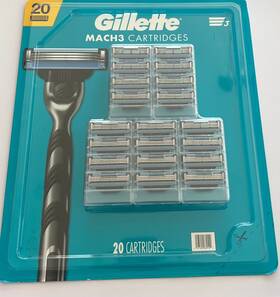 Mach3 Gillette 047400669109 Razor Blade Refills 20 Cartridges New Free Ship 9109