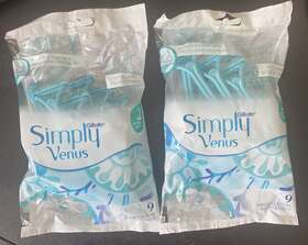 Gillette 047400670099 Simply Venus 2 Blades Disposable Razors 9ct Lot Of Free Shipping